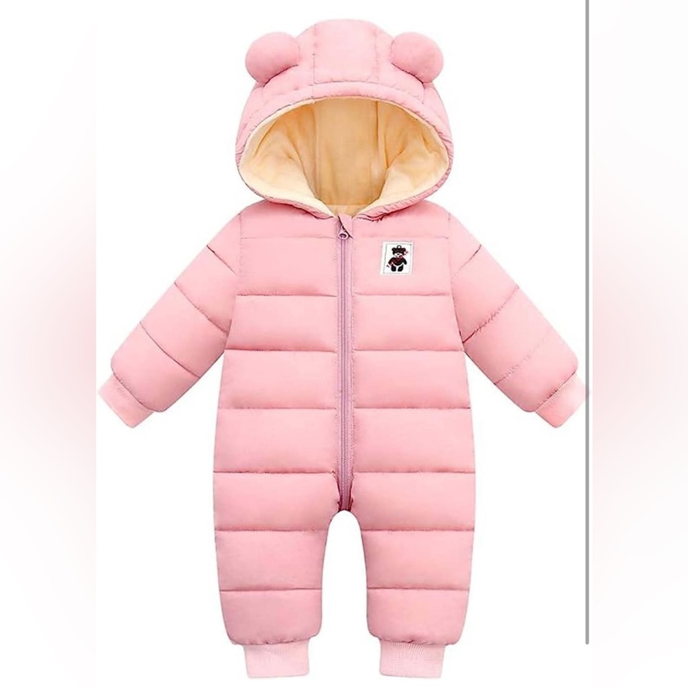 Baby Snowsuit Infant Winter Clothes Newborn Hooded Jacket Toddler Jumpsuit Coat